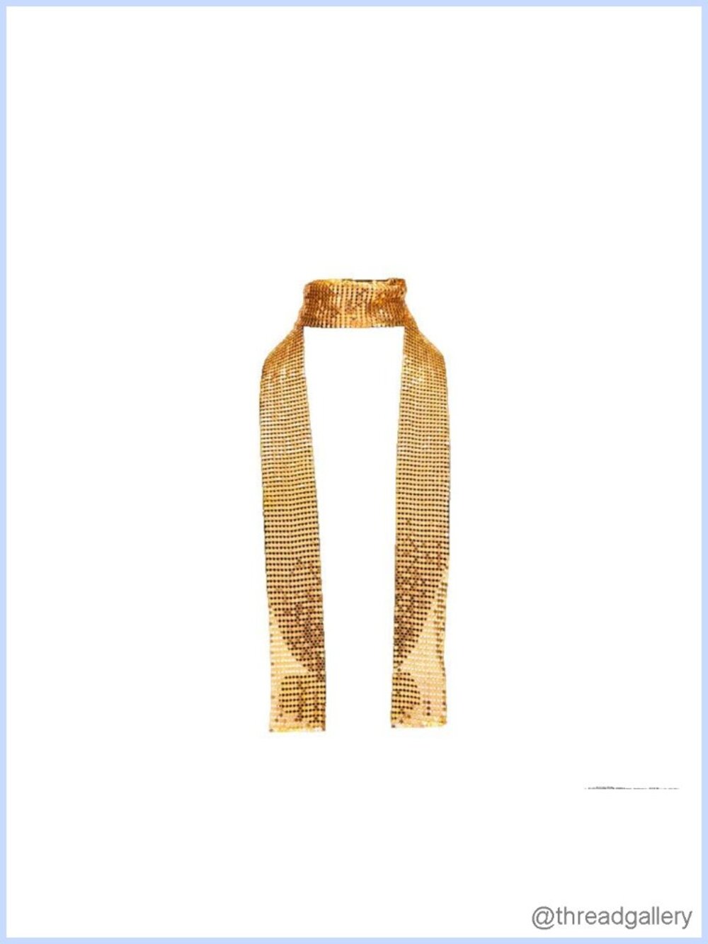 Women Sequin Mesh Scarf Necklace - Long Glitter Thin Neck Tie for Party